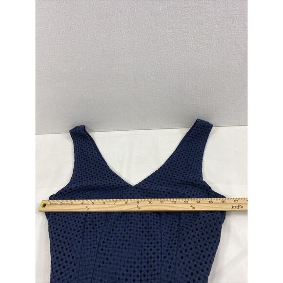 City Triangles Jumpsuit Junior 9 Romper Shorts Navy Blue Belted One Piece Summer - Picture 7 of 12